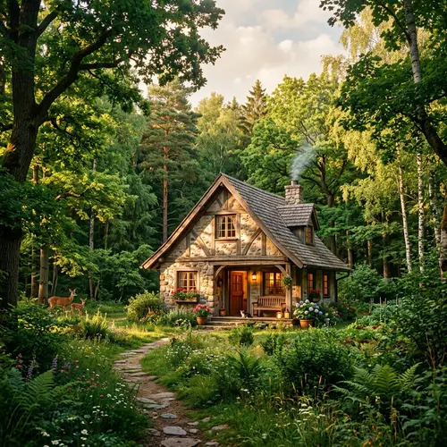 Tranquil Forest Retreat with Quaint Traditional House
