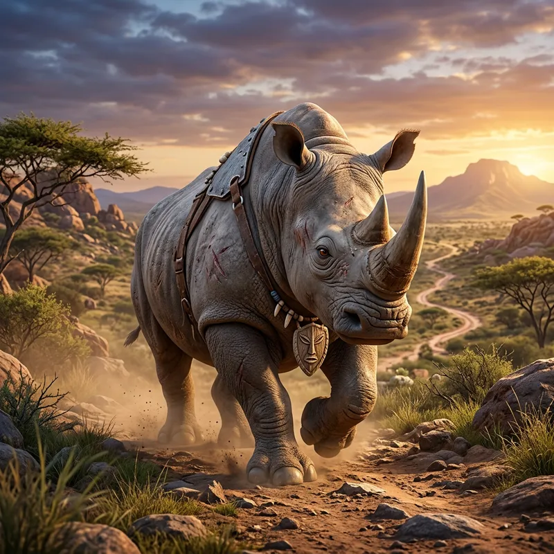 Resilient Rhino 3D Character - Manifesting Tenacity Resilient Rhino 3D Character - Manifesting Tenacity