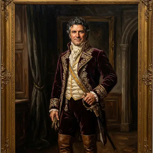 Powerful and Mighty Individual in Classic Oil Painting Style