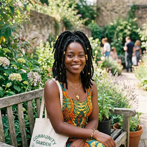 Stunning Black Woman with Locs