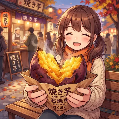 Roasted Sweet Potato - Delicious Anime-Style Image