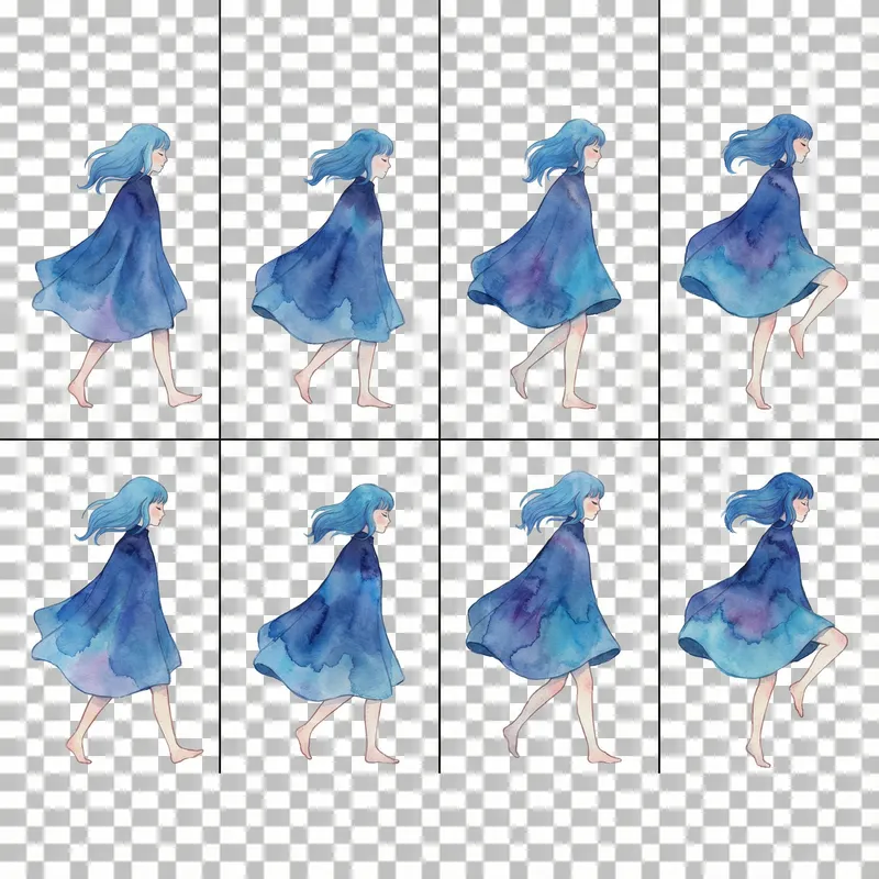 GRIS-Inspired Walking Sprite Sheet for Unity