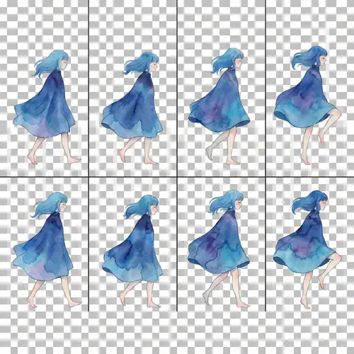 GRIS-Inspired Walking Sprite Sheet for Unity