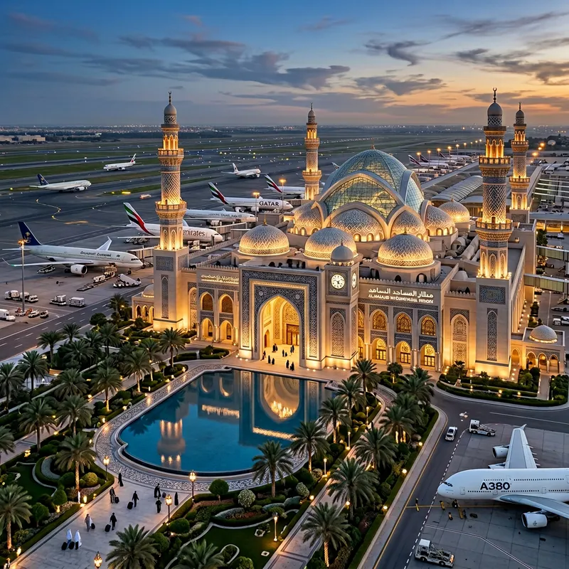 Islamic Elevation for Airports with Domes & Minarets Islamic Elevation for Airports with Domes & Minarets