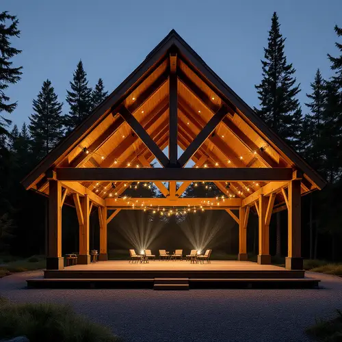 Rustic Douglas Fir Pavilion for Outdoor Events