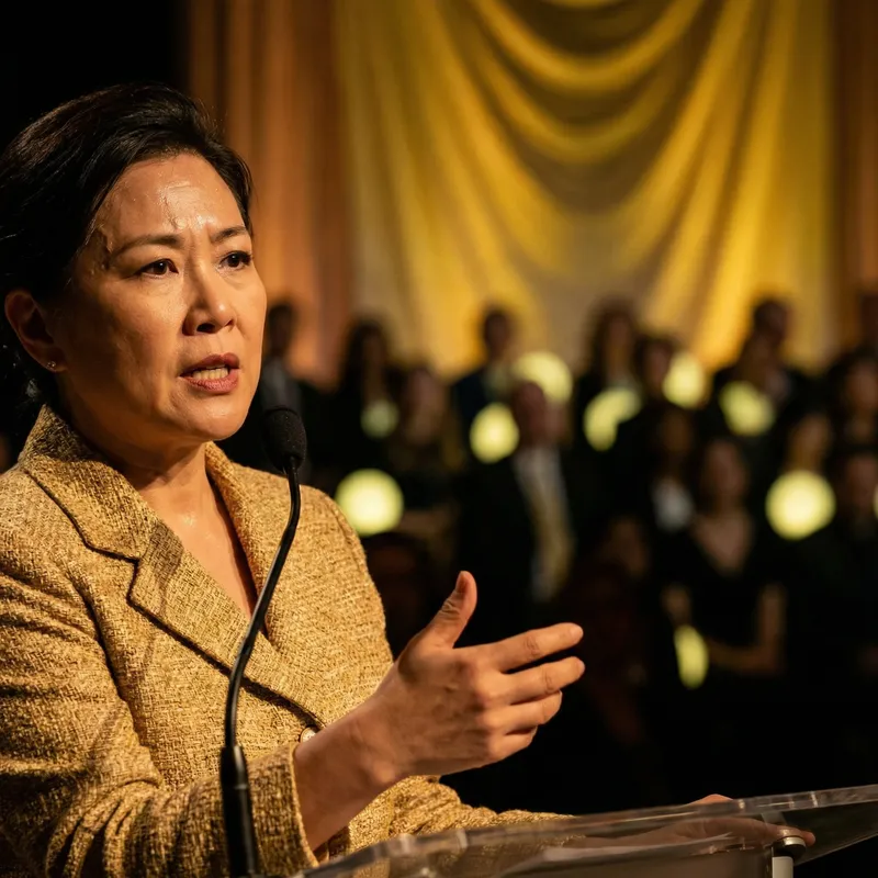 Confident Asian Public Speaker | Empowering Stage Presence