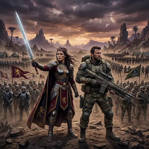 Regal Blade Queen and Jim Raynor - Leadership on Alien Battlefield