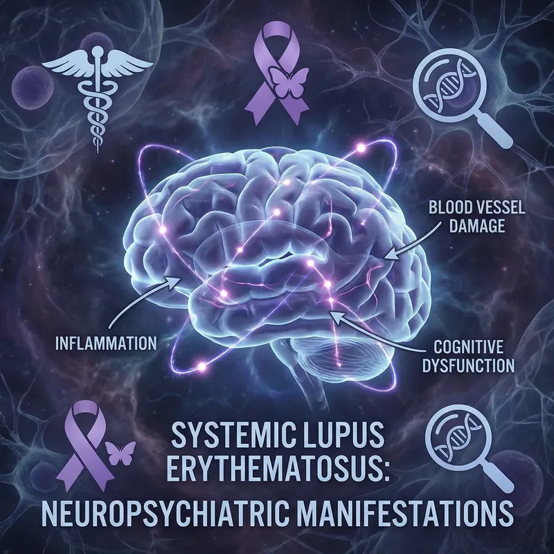 Systemic Lupus Erythematosus Brain Effects: Detailed HD Illustration Systemic Lupus Erythematosus Brain Effects: Detailed HD Illustration