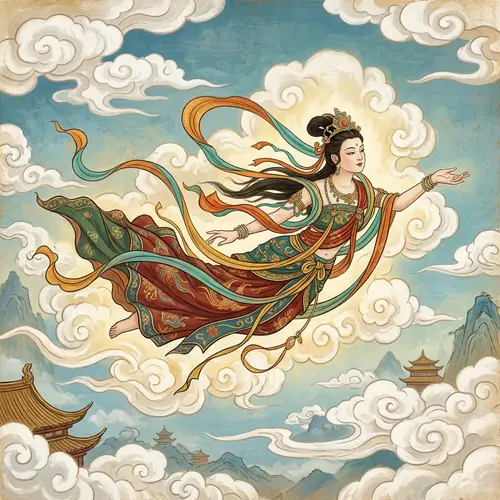 Ethereal Feitian Soaring in Tang Dynasty Style | Website Name