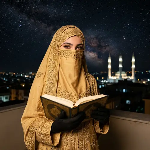 Elegant Muslim Boy in Gold Jalabya