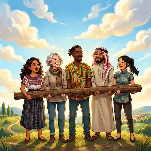 Diverse Group Symbolizing Unity | Empowering Equality Illustration