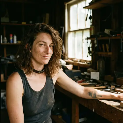 Realistic Analog Portrait: Medium Hair and Freckles