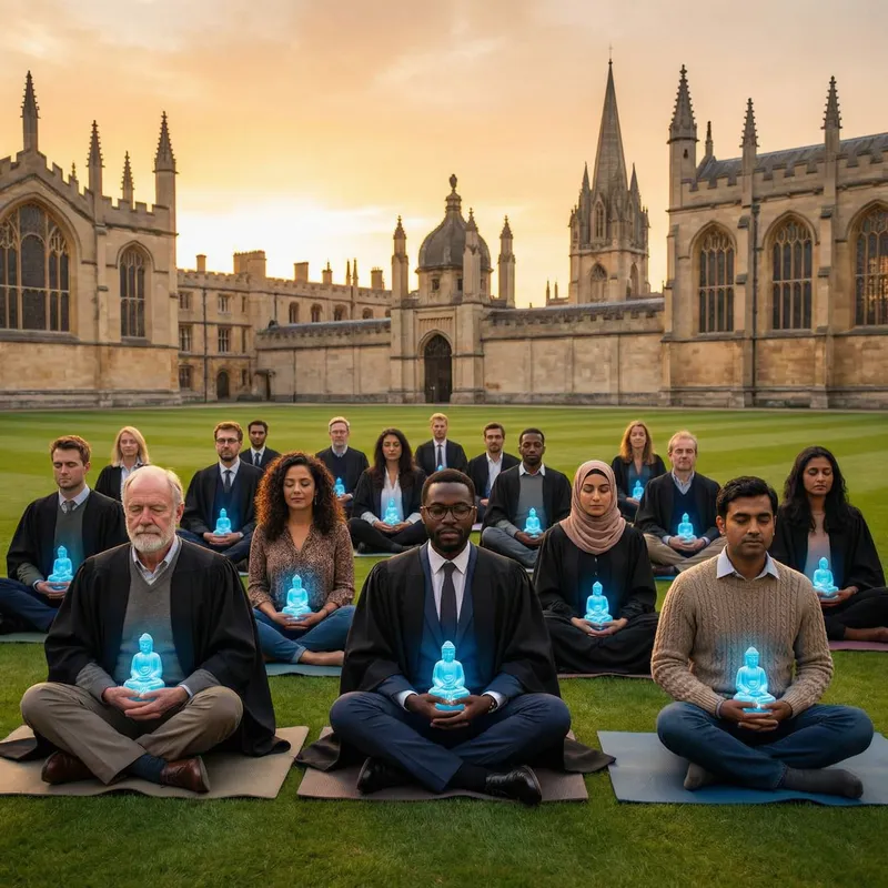 Professors Meditating at Oxford University