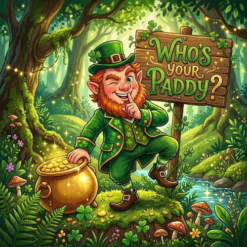Cheeky Leprechaun Illustration – Who’s Your Paddy