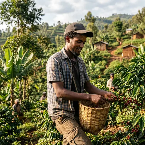 Ethiopian Young Man at Work - Cultural Insights