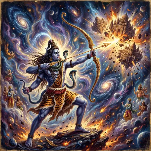 Lord Shiva Cosmic Destruction | Divine Bow & Arrow Power