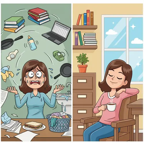 From Overwhelmed to Organized: A Cartoon Journey