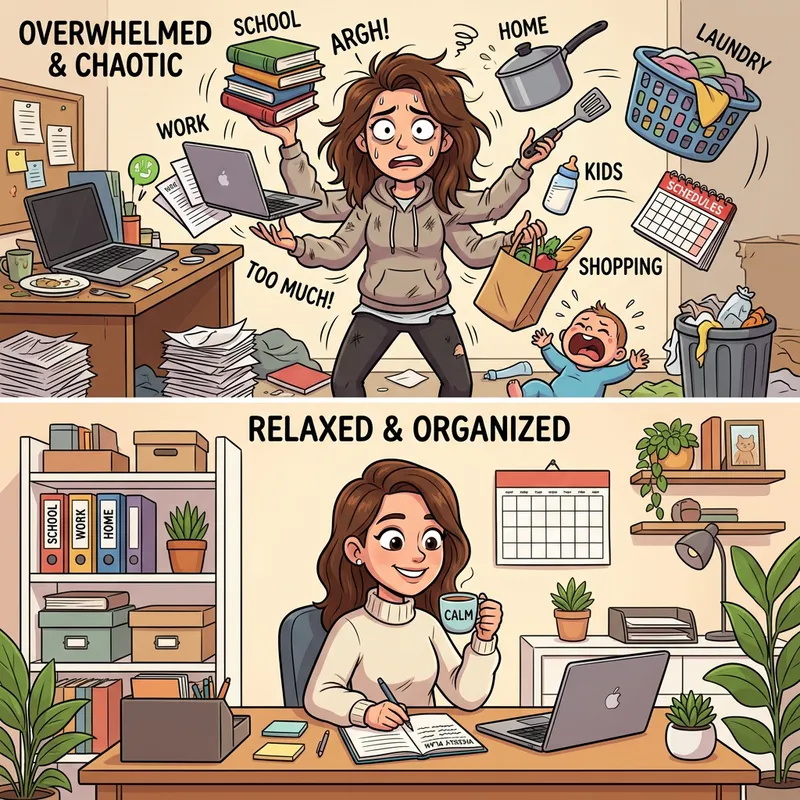 From Overwhelmed to Organized: A Cartoon Journey From Overwhelmed to Organized: A Cartoon Journey