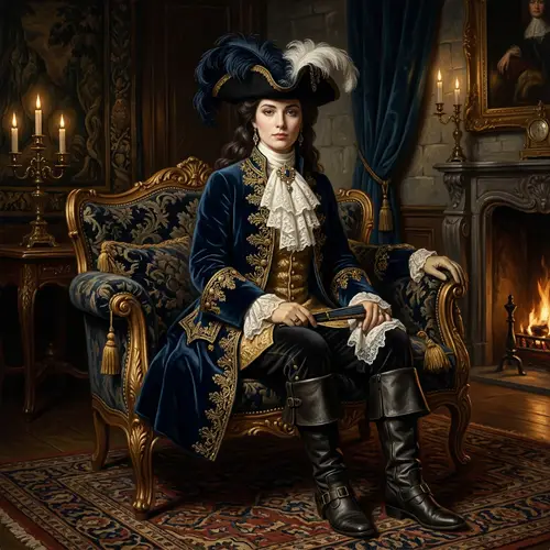 Elegant Baroque Portrait of a Mysterious Woman