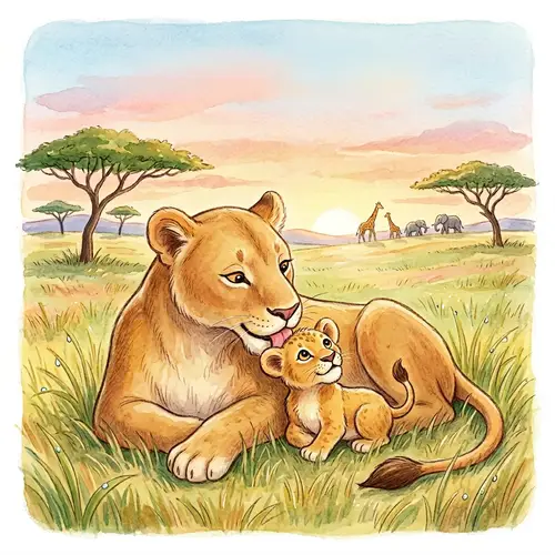 Leo the Brave Lion Cub: A Children's Book