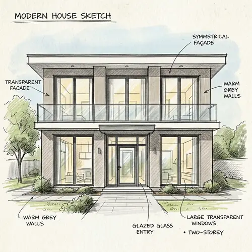 Modern Two-Storey House Design with Generous Natural Light