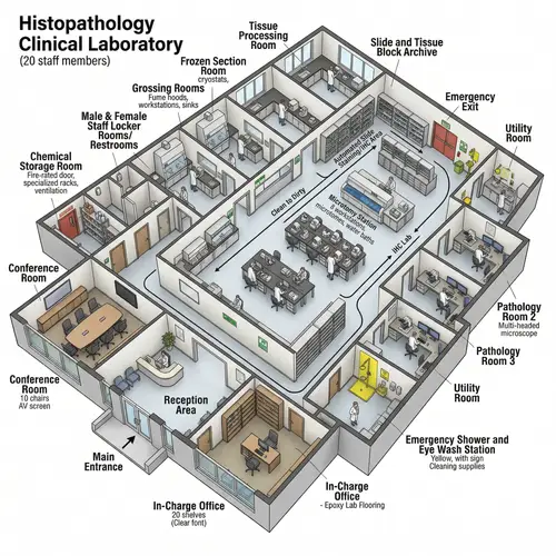 Detailed Floor Plan for Histopathology Laboratory