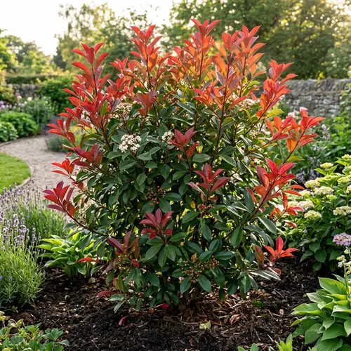 Photinia x fraseri Tree: Striking Red & Green Foliage