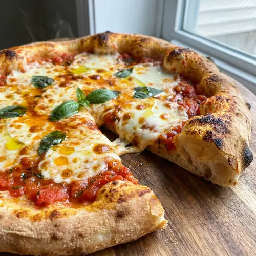 Realistic Cheese Pizza Image | Crispy Crust, Rich Tomato Sauce, Melting Mozzarella