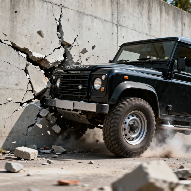 Land Rover Defender Crash Test: Unbreakable Performance Land Rover Defender Crash Test: Unbreakable Performance