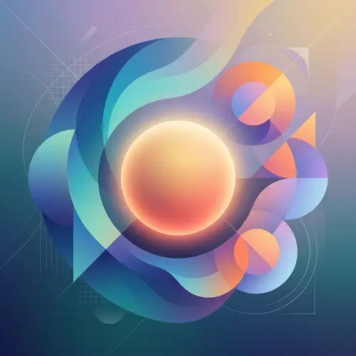 Minimalistic Digital Art with Harmonious Colors | Abstract Shapes