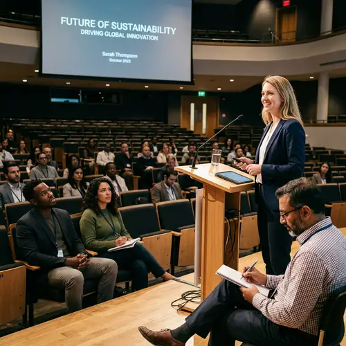 Engaging Presentation in Auditorium | PowerPoint Clicker