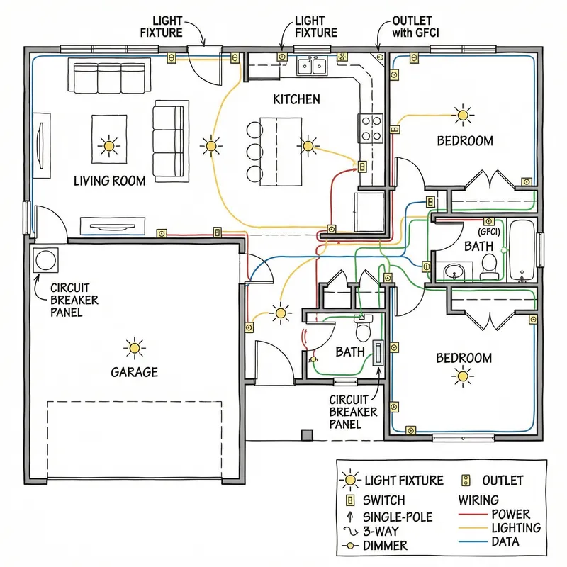 Open House Electrical Layout Diagram | Electrical Systems Open House Electrical Layout Diagram | Electrical Systems