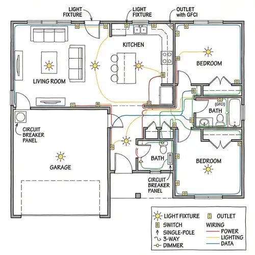 Residential Electrical Layout Diagram | House Electrical Plan