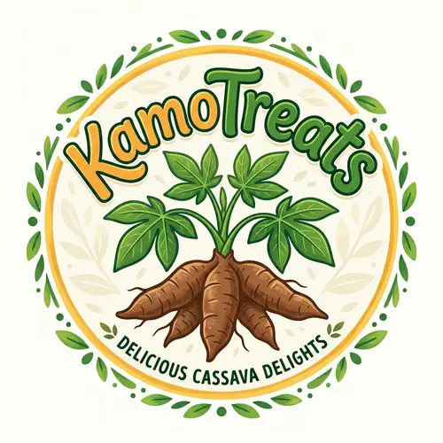 Delicious KamoTreats Logo Design | Fresh Cassava Business