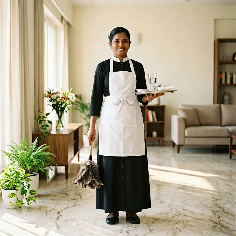 Dedicated South Asian Maid Service | Neatly Dressed Professional Maid