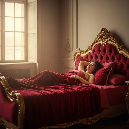 Woman Relaxing in Bed - Cozy Ambiance