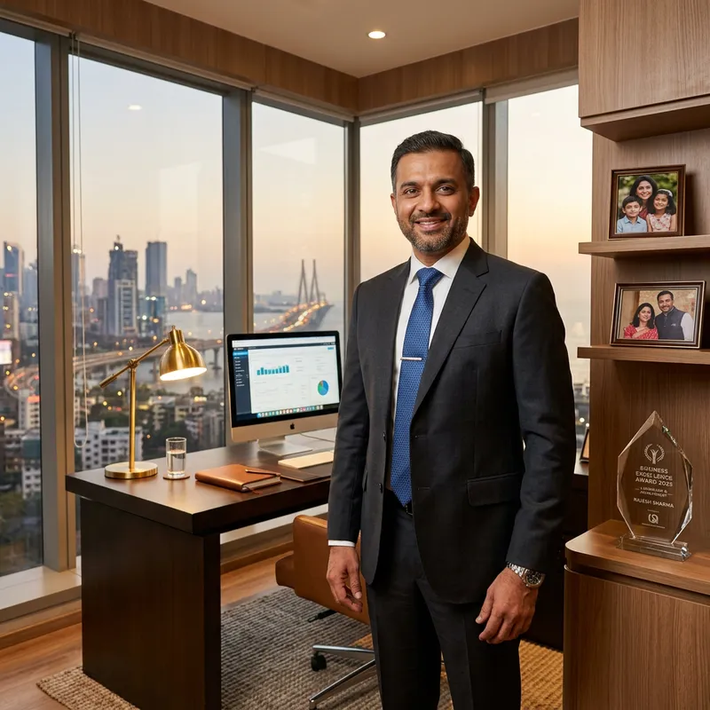 Successful South Asian Businessman in Stylish Office | Image of a Confident Man