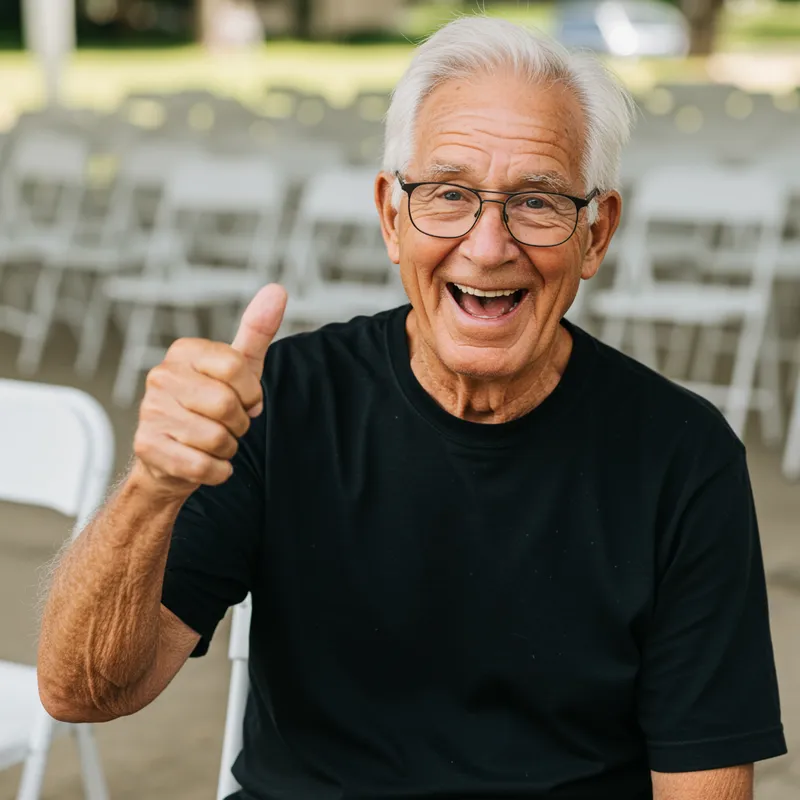 Joyful Portrait of an Elderly Man