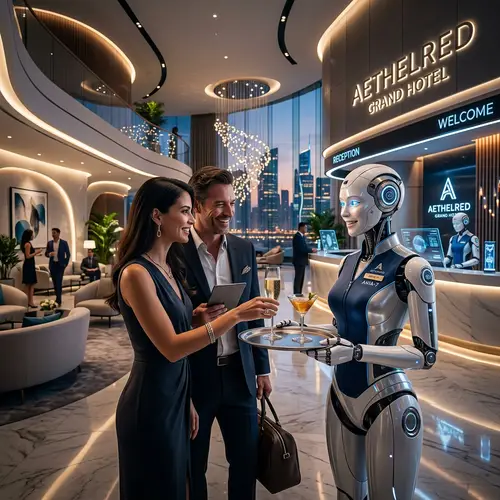 Futuristic Androids in Hospitality
