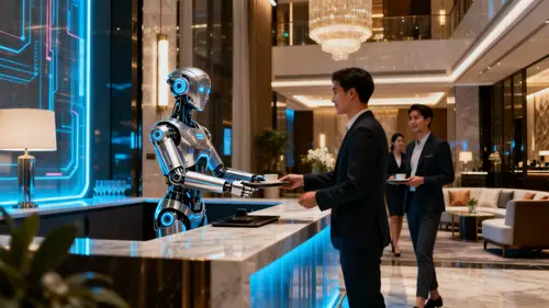Futuristic Androids in Hospitality