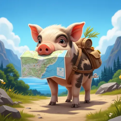 Wild Pig Mascot for Responsible Tourism