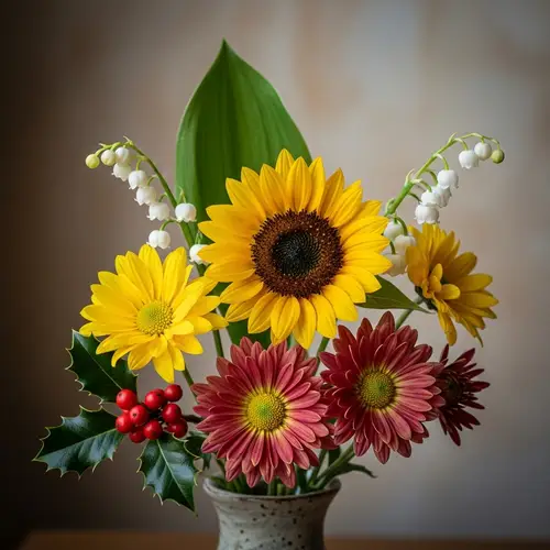 Seasonal Flower Bouquet: May, August, October, December
