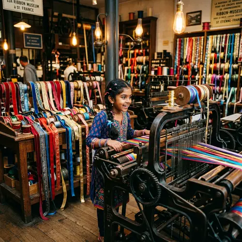 Exploring a Ribbon Making Museum: A Child's Adventure