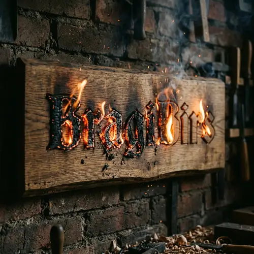 BragiBirs Wooden Plaque - Charred Inscription Artwork