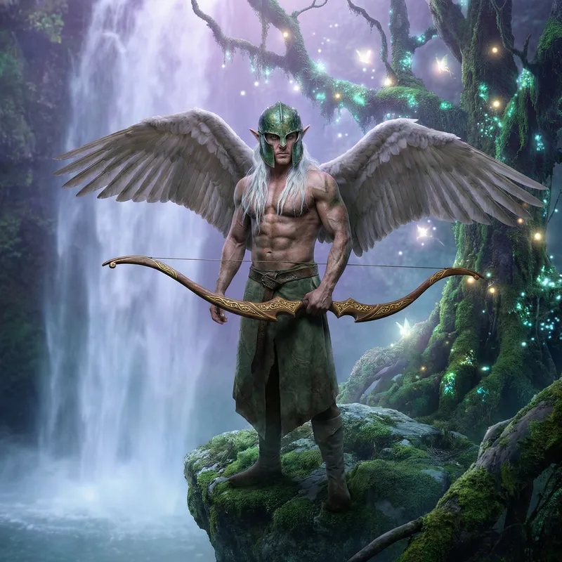 Enchanting Elven Warrior with Beautiful Bow | Fantasy Artwork