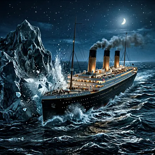 Titanic Hitting Iceberg: A Historic Clash