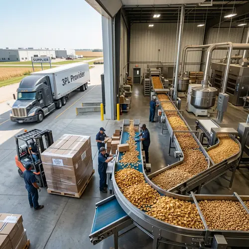 Cereal Supply Chain Process: Factory to Packing Station