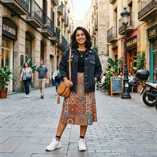 Trendy South Asian Woman with Spanish Influences | Urban Style