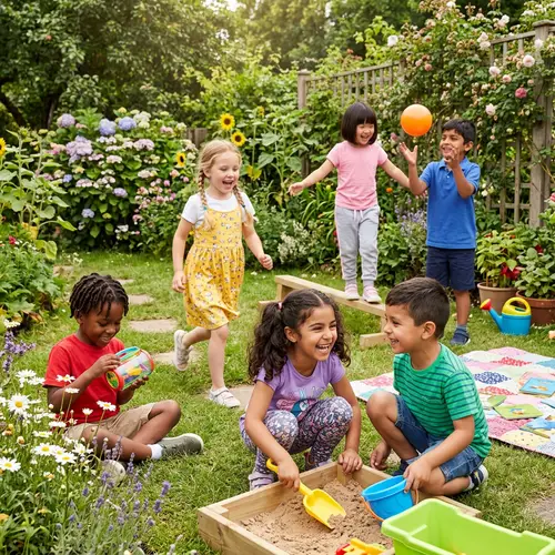 Kids Playing in a Garden: Joyful Moments Captured