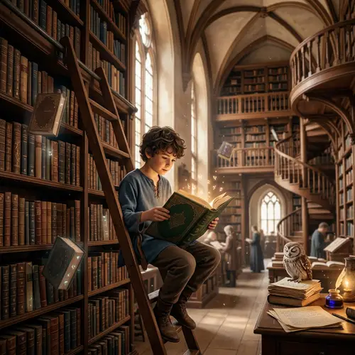 Magical Boys in Fantasy Libraries